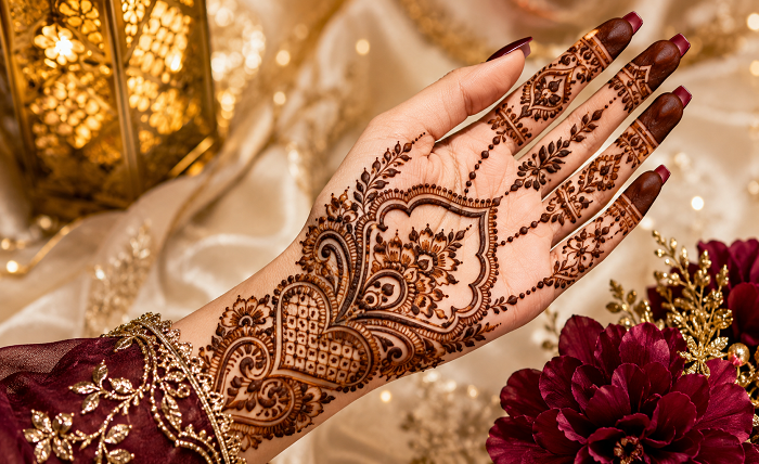 arabic instagram stylish royal front hand mehndi design